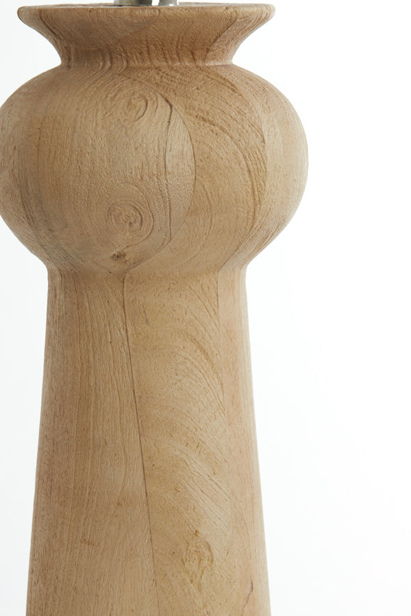 Lamp base 17x35 cm BAGLIO wood matt natural