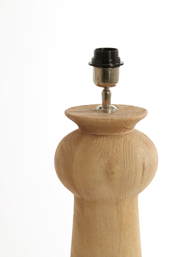 Lamp base 19x45 cm BAGLIO wood matt natural