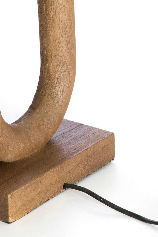Lamp base 20x12x44 cm PACECO wood grey-dark brown