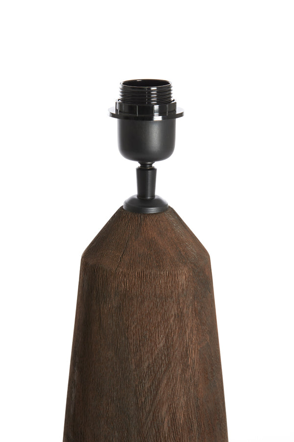 Lamp base 15x35 cm TRAPANI wood matt dark brown