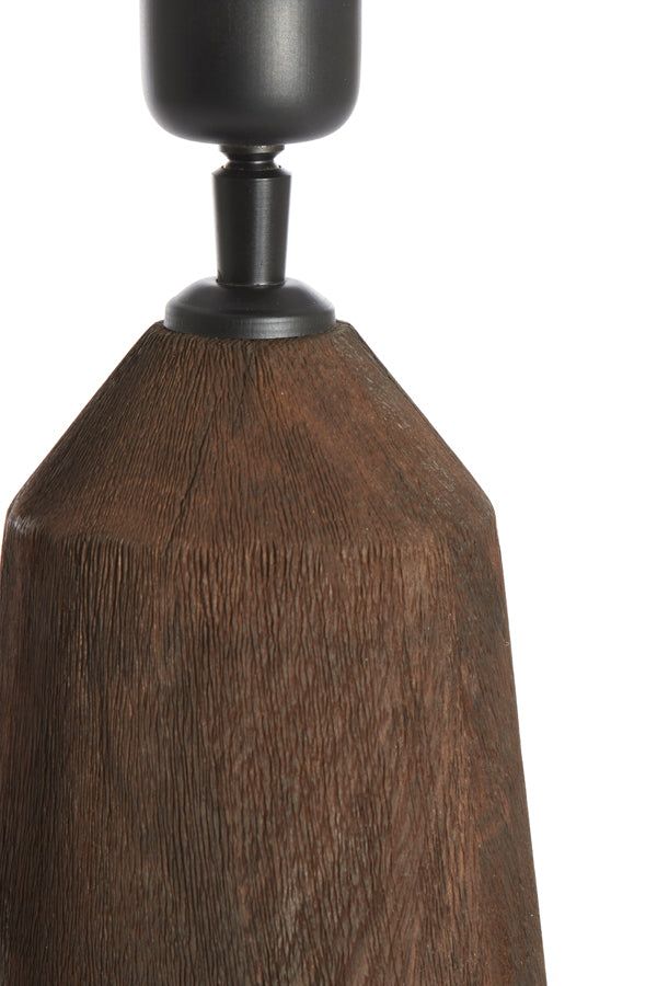 Lamp base 15x35 cm TRAPANI wood matt dark brown