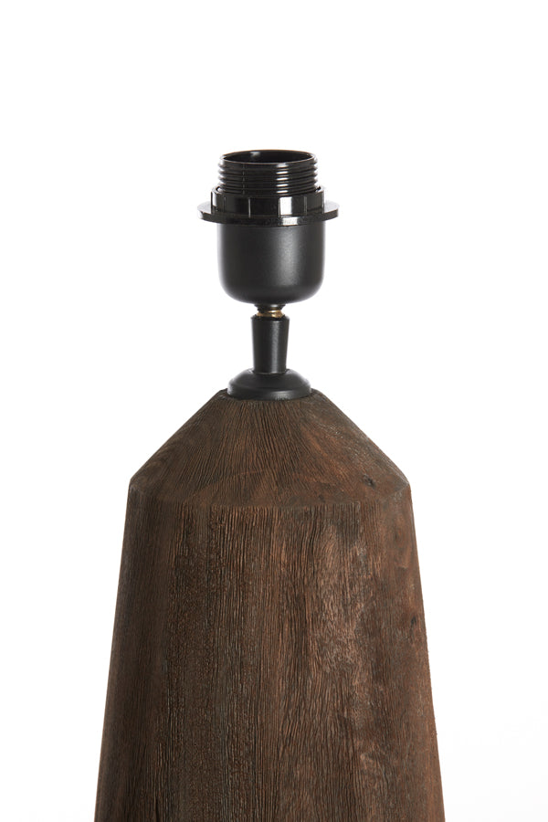 Lamp base 15x45 cm TRAPANI wood matt dark brown