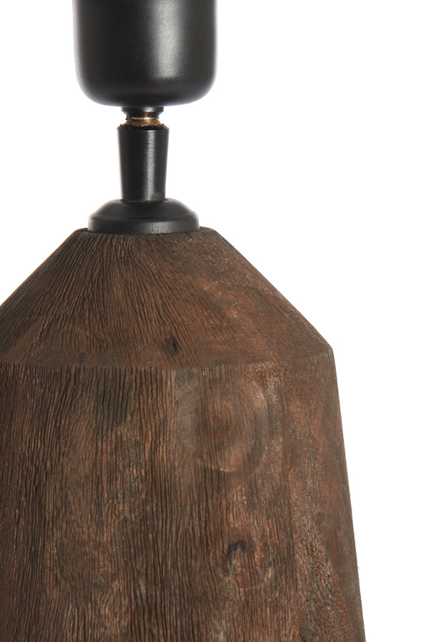 Lamp base 15x45 cm TRAPANI wood matt dark brown