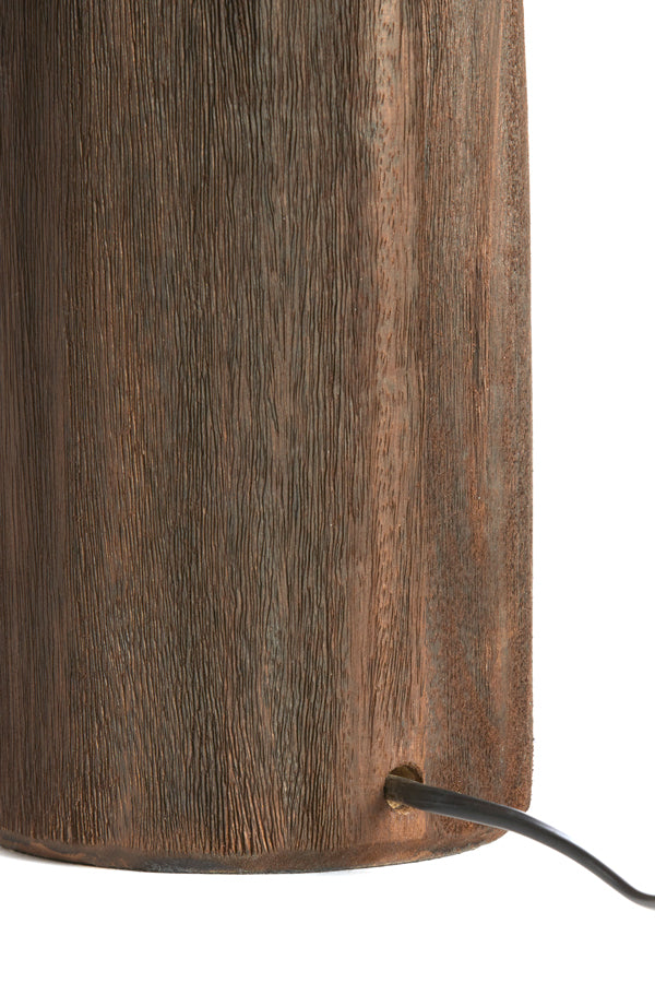 Lamp base 15x45 cm TRAPANI wood matt dark brown