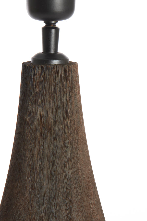 Lamp base 13x32 cm TRAPINO wood matt dark brown