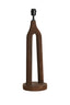 Lamp base 20x55 cm XITTA wood matt dark brown