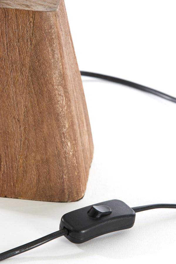 Lamp base 18x13x15 cm KARDAN wood matt brown