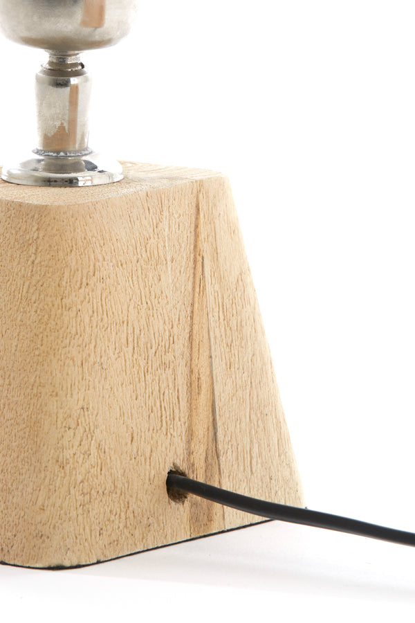 Lamp base 18x13x15 cm KARDAN wood matt natural