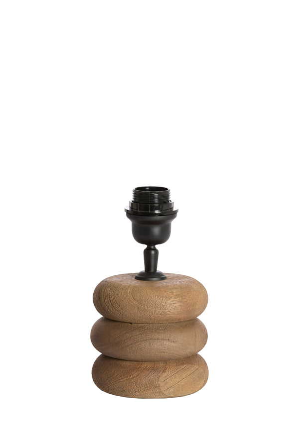 Lamp base 12x12 cm BUDONGO wood grey-dark brown