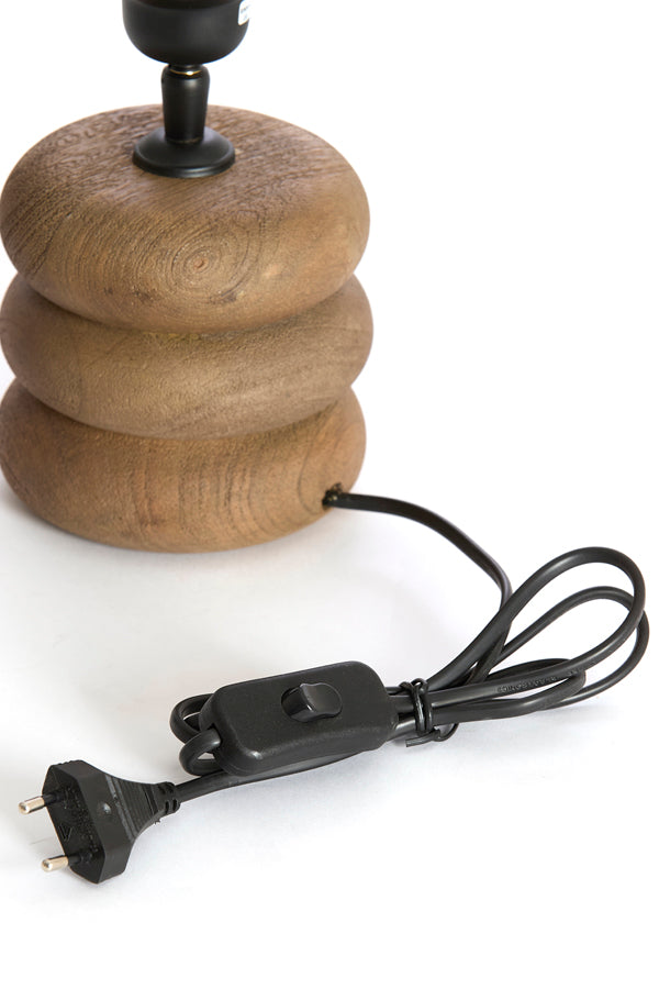 Lamp base 12x12 cm BUDONGO wood grey-dark brown