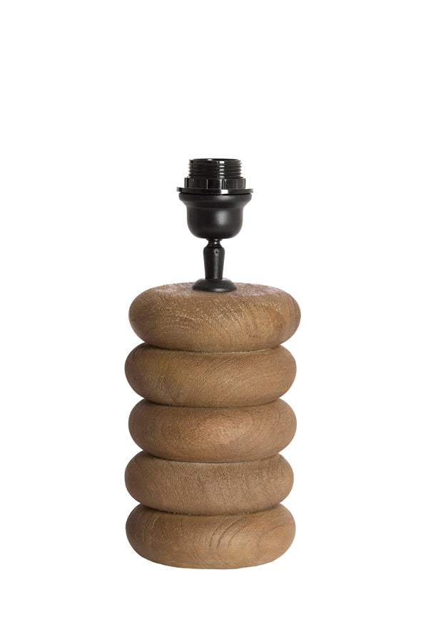 Lamp base 12x21 cm BUDONGO wood grey-dark brown