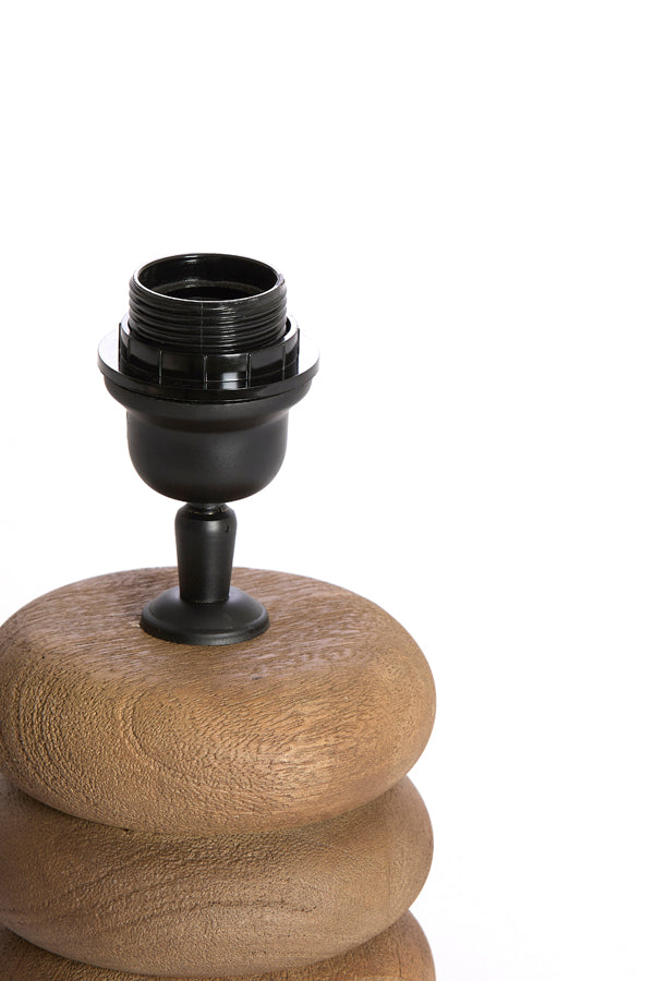 Lamp base 12x21 cm BUDONGO wood grey-dark brown