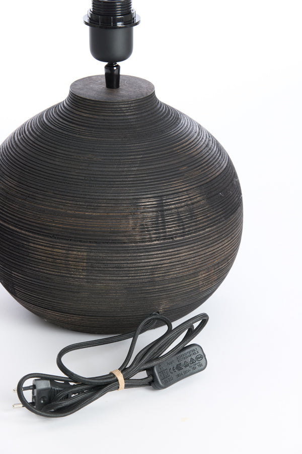 Lamp base 26x31,5 cm KHOMAI wood antique brown