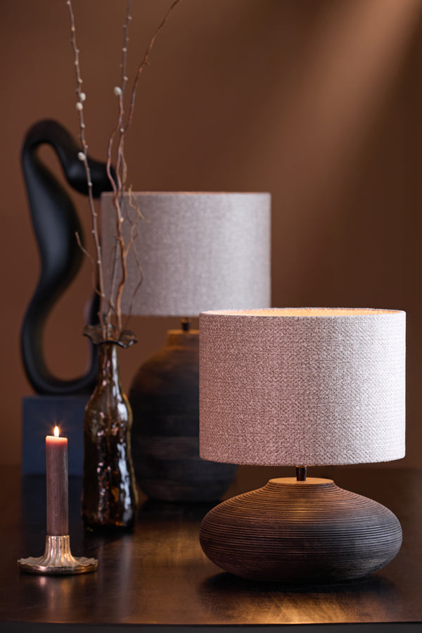 Lamp base 30x23 cm KHOMAI wood antique brown