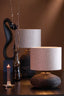 Lamp base 30x23 cm KHOMAI wood antique brown