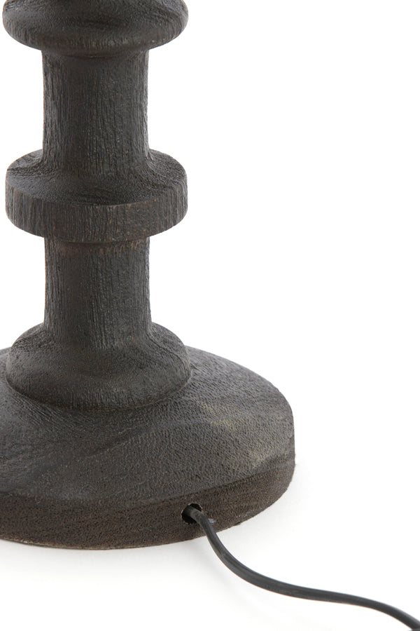 Lamp base 16x45 cm CECILY wood matt dark russet