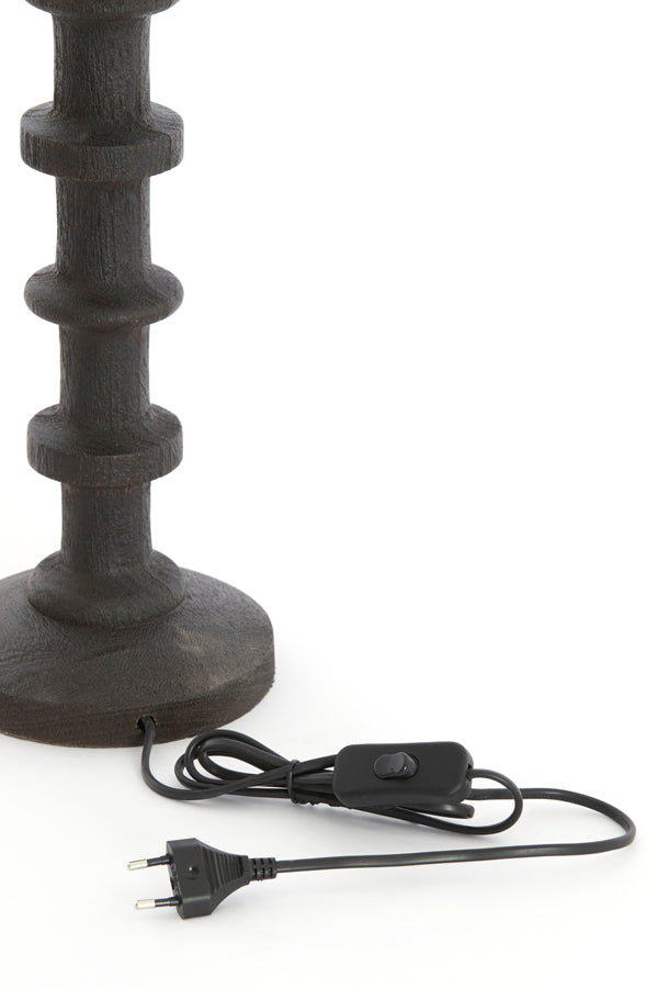 Lamp base 16x45 cm CECILY wood matt dark russet