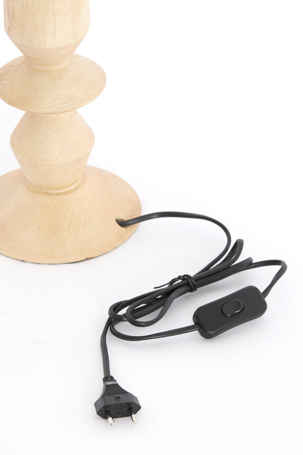 Lamp base 15x53 cm EDIE wood matt natural