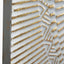Antiqued White and Gold Textured Metal Wall Art