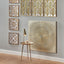 Antiqued White and Gold Textured Metal Wall Art
