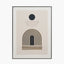 Art Deco Print with Linear Gold Detail and Black Frame