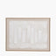 White and Natural Textured Canvas with Natural Frame