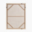 White and Natural Textured Canvas with Natural Frame