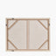 White and Natural Textured Canvas with Natural Frame