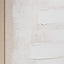 White and Natural Textured Canvas with Natural Frame