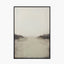 Grey and White Abstract Canvas with Black Frame