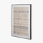 Natural Canvas with Black Stripe Pattern and Black Frame