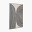 Black and Cream Abstract Canvas with Natural Frame