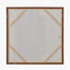 White and Terracotta Abstract Square Canvas with Oak Effect Frame