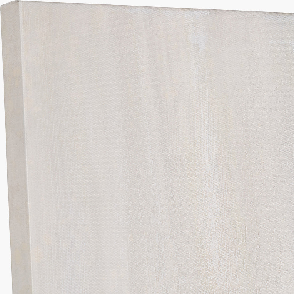 White and Gold Abstract  Frameless Canvas