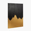 Black and Gold Abstract  Frameless Canvas