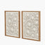 S/2 Cut Out Pattern Natural Paper Design Wall Art with Natural Frames