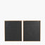 S/2 Black and Natural Wooden Textured Design Wall Art