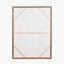 White and Natural Floral Canvas with Oak Effect Frame