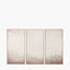 S/3 Natural and White Landscape Canvases with Natural Frames