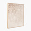 White and Natural Floral Square Canvas with Natural Frame