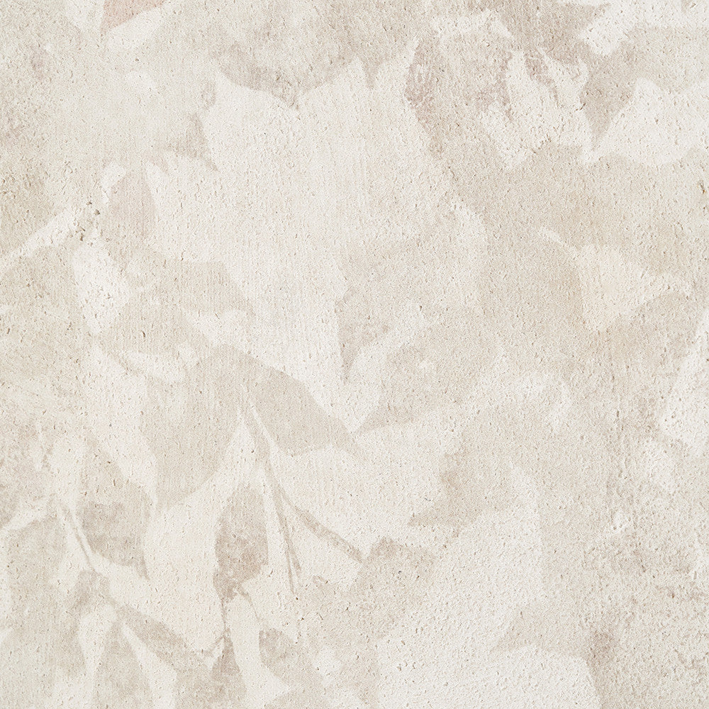 White and Natural Floral Square Canvas with Natural Frame