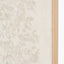 White and Natural Floral Square Canvas with Natural Frame