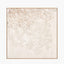White and Natural Floral Square Canvas with Natural Frame