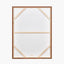 Brown and Natural Linear Design Canvas with Oak Effect Frame