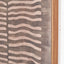 Brown and Natural Linear Design Canvas with Oak Effect Frame