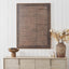 Brown and Natural Linear Design Canvas with Oak Effect Frame