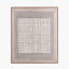 Brown and Natural Grid Design Canvas with Oak Effect Frame