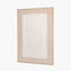 White and Natural Abstract Design Linen Canvas with Elm Effect Frame