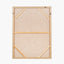 White and Natural Abstract Design Linen Canvas with Elm Effect Frame