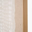 White and Natural Abstract Design Linen Canvas with Elm Effect Frame